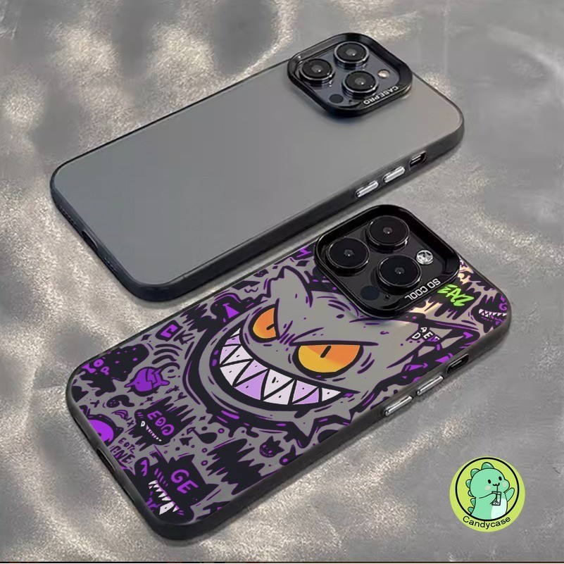 Cool GengarปลอกสําหรับVivo Y17 Y3 Y15 Y12 Y11 Y51 Y31 X100 Pro X90 X90S X80 Pro iQOO 12 11 10 Pro Neo 9 8 7 6 5 SEฝาครอบCoolน่ารักการ์ตูนPokémon Boy Hardเคสโทรศัพท์