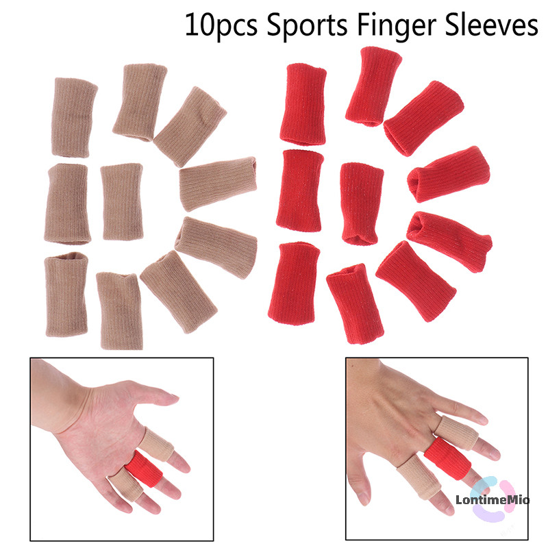 Lontimemio] 10 ชิ้นแขนนิ้วกีฬาโรคข้ออักเสบ Trigger Braces Knuckle Protector Splint Wrap ใหม่