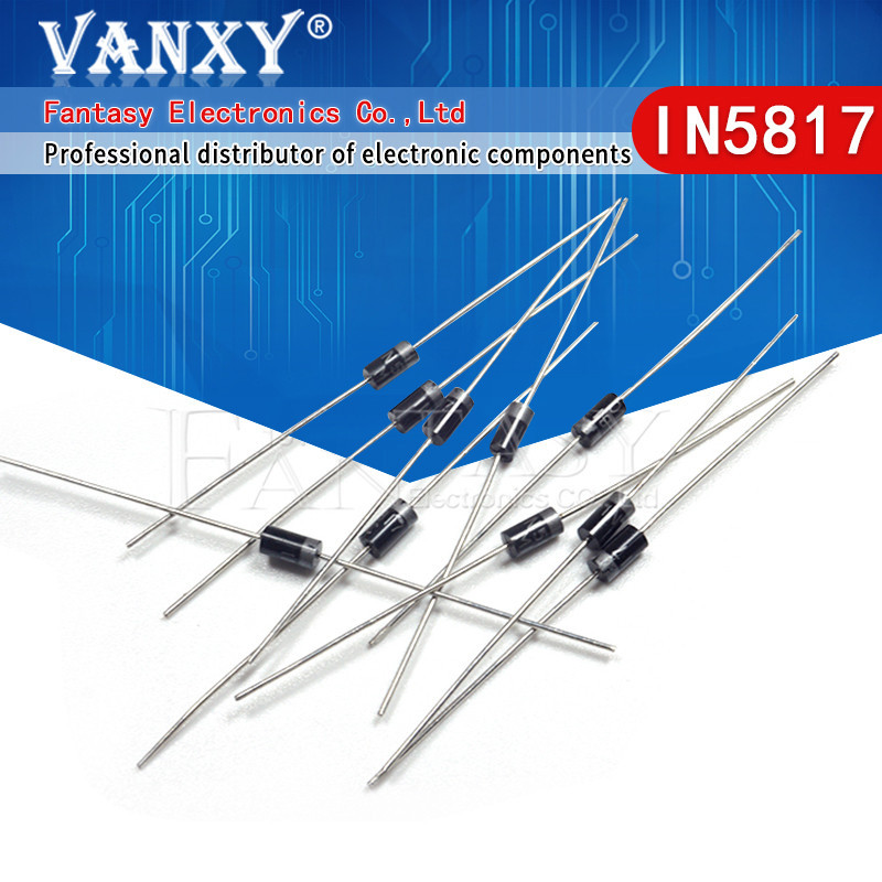 100 ชิ้น IN5817 DO-41 1A 20v Shoteki ไดโอด 1N5817