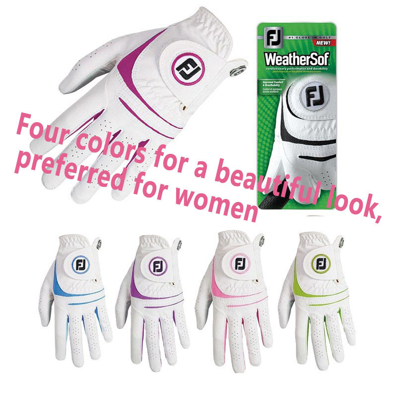 ขายตรงจากโรงงาน ถุงมือกอล์ฟผู้หญิง Footjoy ของแท้ WeatherSof ถุงมือกอล์ฟมือซ้ายและมือขวา 1 คู่ 2 ชิ้น