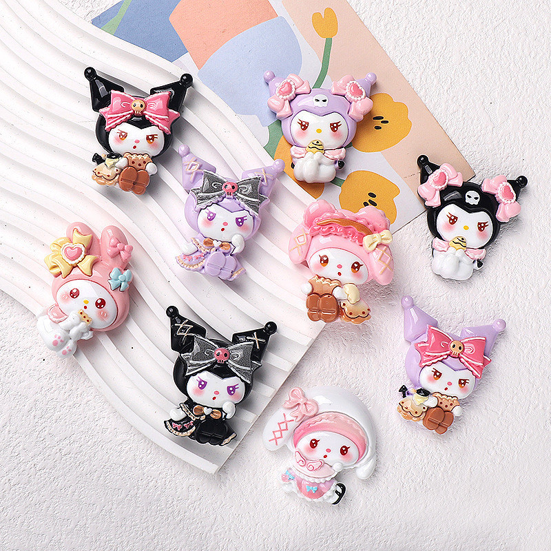อุปกรณ์เสริมเรซิน DIY การ์ตูนเครื่องประดับการ์ดขนาดเล็ก Xiaodi Xiaoluo ครีมกาวกิ๊บติดผมแฮนด์เมดเคสโทรศัพท์หัวเข็มขัดรองเท้า