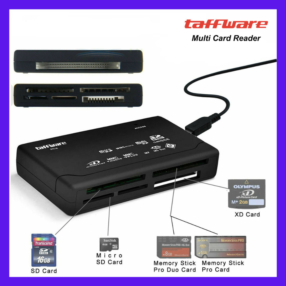 Innovation_tani-Card Reader SD / XD / MMC / MS / CF / SDHC / TF / Micro SD / M2 To USB 2.0 Taffware 