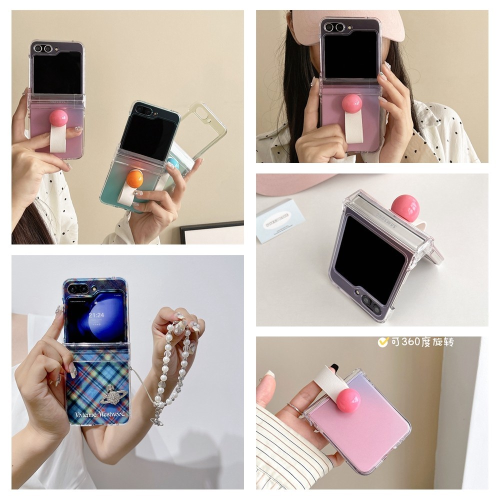 ปลอกคู่สําหรับ Samsung Galaxy Z Flip 6 5 4 3 Elegant Love Zflip3 Flip4 Flip5 Flip6 พร้อมที่วางแหวนเคสโทรศัพท์