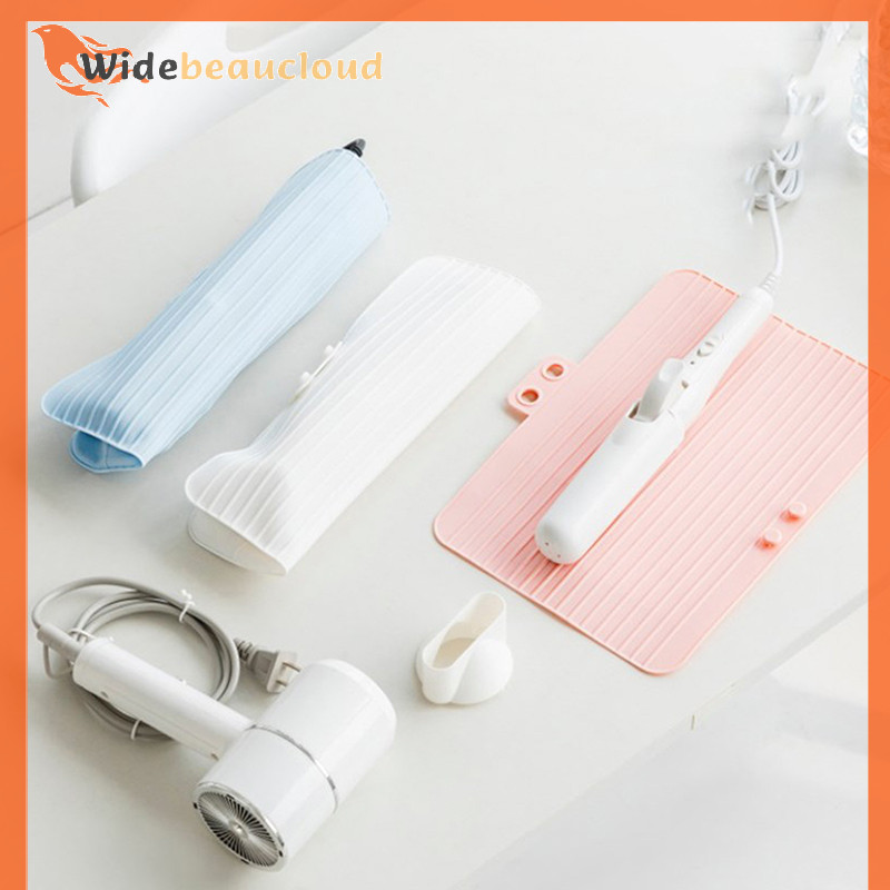 Widebeaucloud ซิลิโคนดัดผม Wand ฝาครอบลื่นแบน Curling Iron ฉนวนกันความร้อน Mat Hair Straightener กระเป๋าเก็บเครื่องมือทําผม Nice