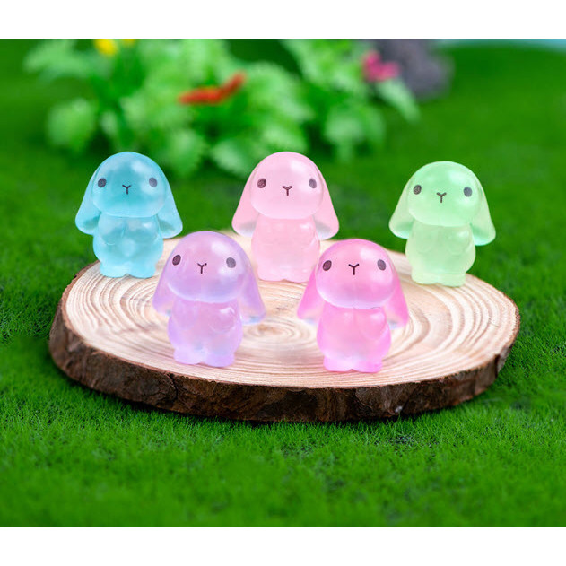 (G87) ตุ๊กตาเรืองแสง S0377 กระต่ายหูตก ขนาดเล็ก สุ่มสี น่ารักมาก ตกแต่งบ้าน แต่งสวน ตุ๊กตา