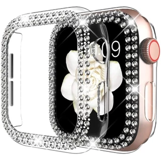สําหรับ Apple Watch 40/41/44/45 มม.38 มม.42 มม.49 มม.สําหรับ iwatch กระจกนิรภัยเพชรกรณีฝาครอบปลอก