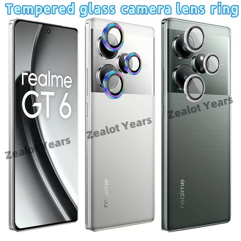 [คลังสินค้าพร้อม] ฝาครอบฟิล์มกล้องสําหรับrealme GT 6 5G GT6 Neo6 SE 2024 RealmeGT6 Neo6SEแหวนโลหะเลนส์ป้องกันHDฝาครอบเลนส์ป้องกันฟิล์มกระจกนิรภัยป้องกันรอยขีดข่วน