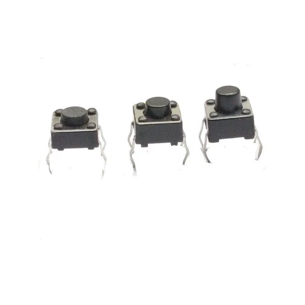 50ชิ้น ไมโครสวิทซ์ tact switch สวิทซ์ปุ่มกด ขนาด 6x6x4.3mm. , 6x6x5mm. และ 6x6x6mm.