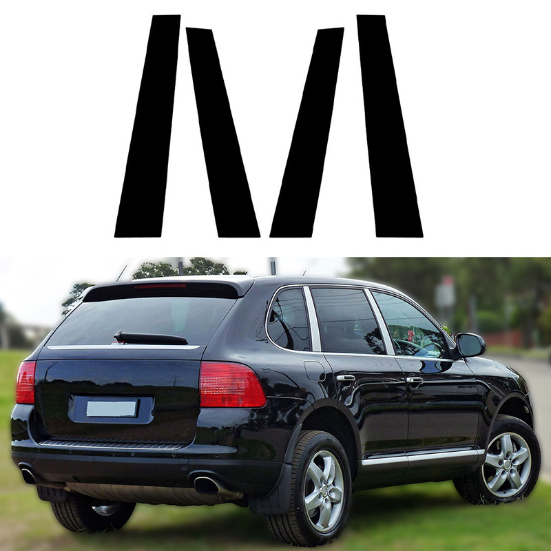 !ร้อน! รถเสาประตูโพสต์สําหรับ Porsche Cayenne 9PA แชสซี E1 2003-2010 หน้าต่าง Trim ฝาครอบ BC คอลัมน์