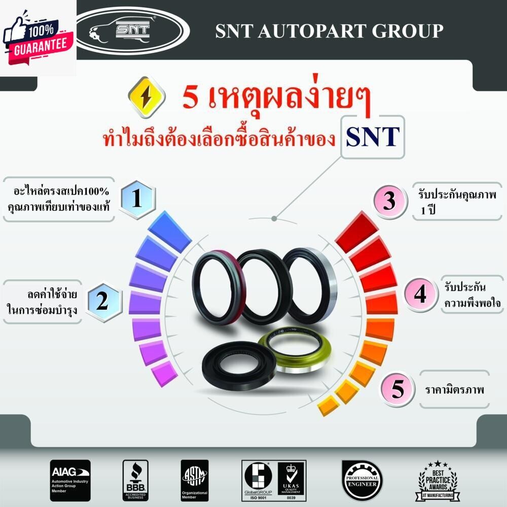 SNT ซีลล้อหน้า, Oil Seal - TOYOTA  โตโยต้า  รุ่น VIGO วีโก้ 2WD, INNOVA, อินโนว่า P/N 90311-T0010, 9