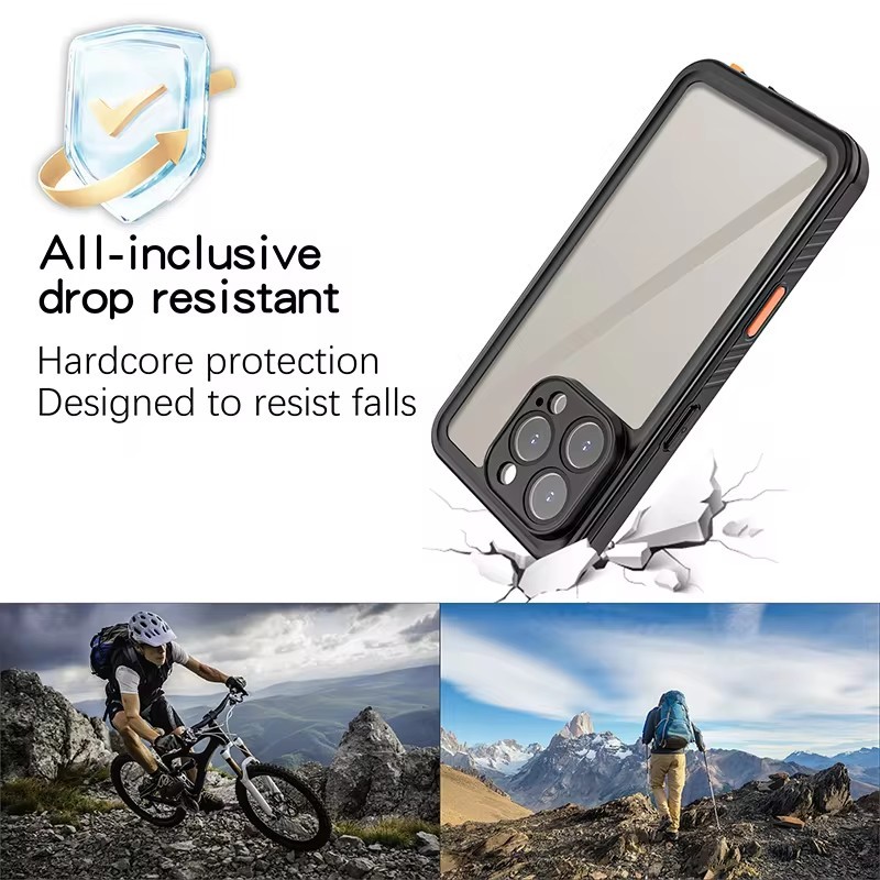 [Redpepper] IP68 Waterproof Phone Case For iPhone 16 Pro Max 16 Plus 15 14 13 Pro Full Protection Underwater Swimming Diving Phone Cover ราคา ถูกที่สุด ดีลบีเคเค แกลเลอรีภาพที่ 6