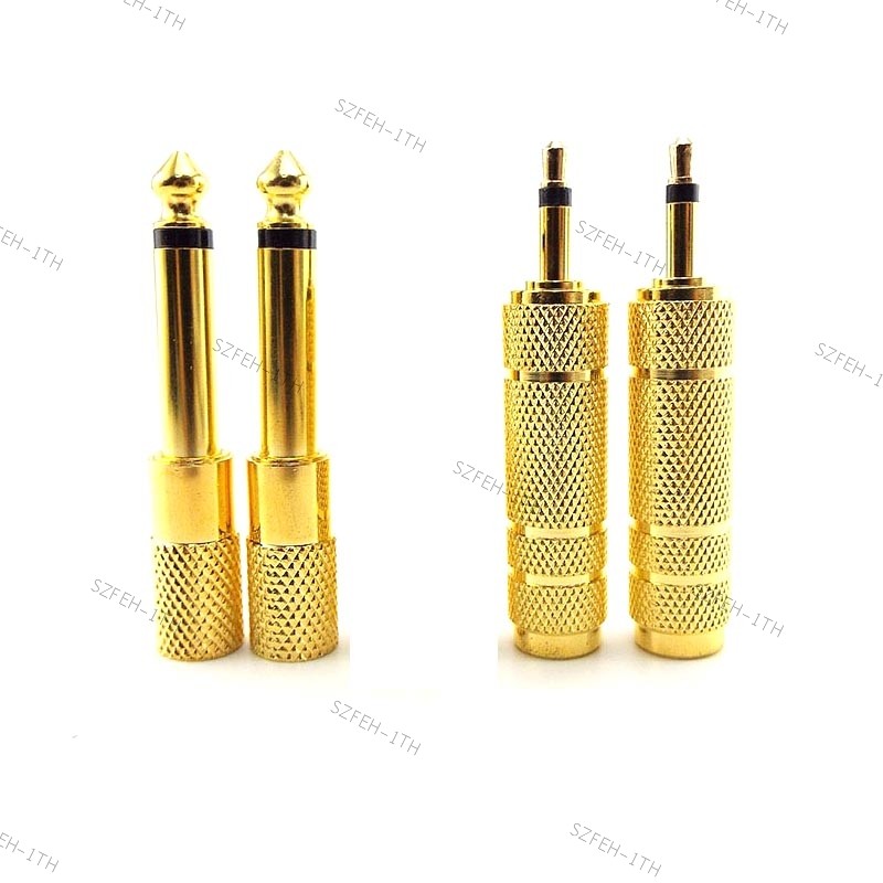 5ชิ้นอะแดปเตอร์หูฟัง6.35มิลลิเมตร1/4 "โมโนชายถึง3.5มิลลิเมตร1/8"หญิงเชื่อมต่อแจ็คเสียงลําโพงขั้วเสียบ @ ฉ3ไทย