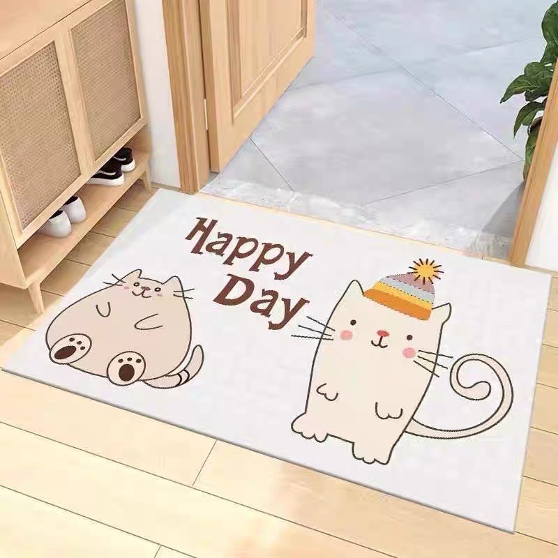 พรมเช็ดเท้าลายการ์ตูน มีกันลื่น ซึมซับน้ำได้เป็นอย่างดี แห้งไว