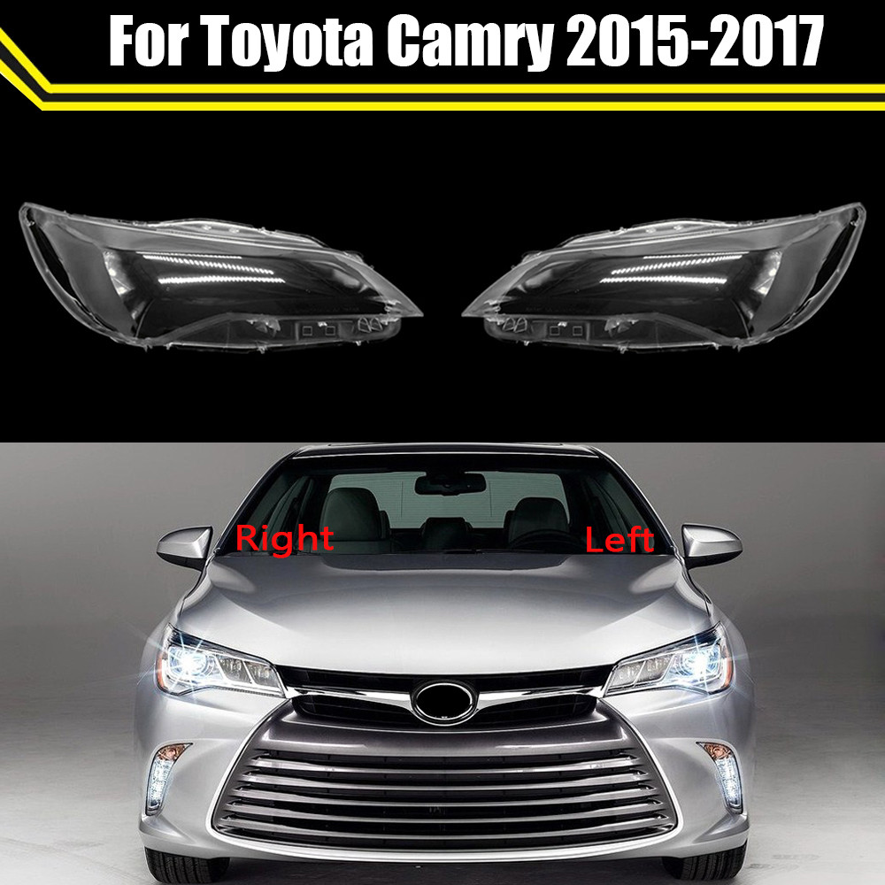 โปร่งใสไฟหน้ากระจก Shell โคมไฟ Shade ไฟหน้าเลนส์สําหรับ Toyota Camry 2015 2016 2017 รุ่นยุโรปและอเมร