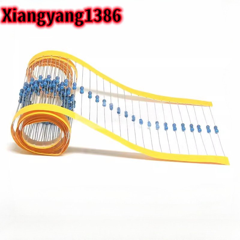 100 ชิ้น 1/4 วัตต์ตัวต้านทานฟิล์มโลหะ 18R ~ 2K 18R 30R 47R 100R 220R 1K 2K โอห์ม 1% โอห์มความต้านทาน