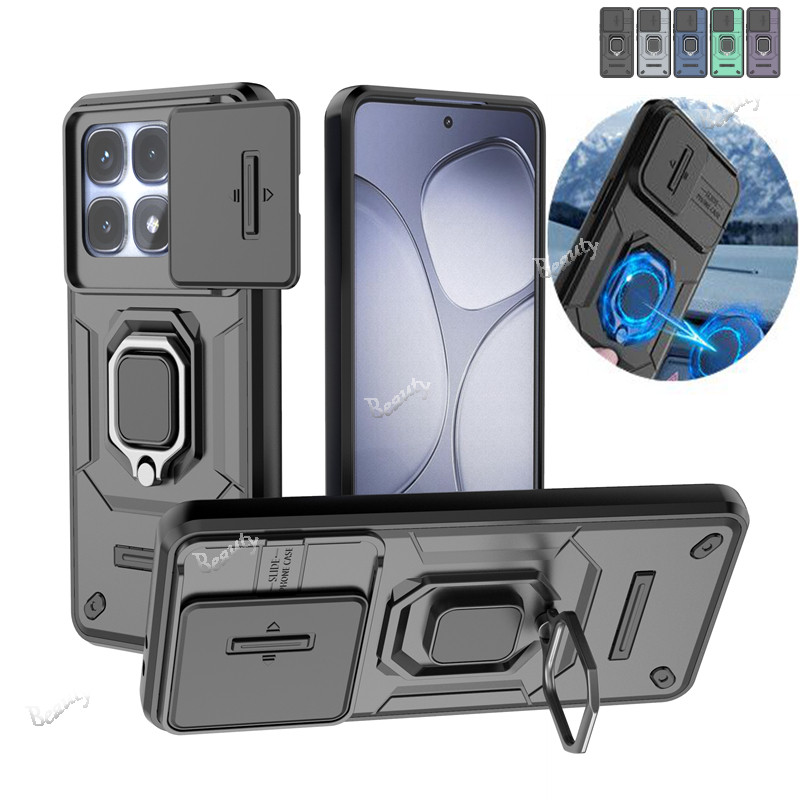 เกราะกันกระแทกสําหรับ Xiaomi 14T 15T Pro MI15TPro 14Pro 14 T 13TPro 14TPro 5G ปลอก Mi14T Push สไลด์กล้องป้องกัน Hard Anti-fall Stand Holder Cover Xiaomi 14T Pro