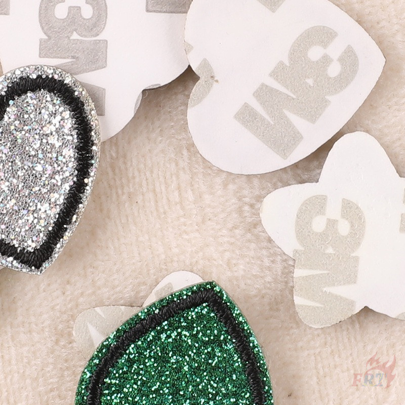 ☸ แผ่นแปะสติ๊กเกอร์แบบมีกาวในตัวระยิบระยับ Star & Heart ☸ 1 ชิ้น DIY เหล็กบนเย็บเสื้อผ้ากระเป๋าอุปกรณ์เสริมตกแต่งป้ายแพทช์ - รูปที่ 4