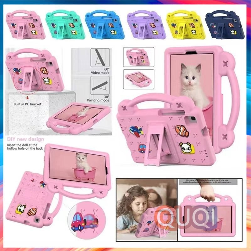 เคส EVA ลายน่ารัก พร้อมที่ตั้งวาง พับได้ กันกระแทก สําหรับ iPad Mini 1 2 3 4 5 6 Air 2 3 4 9.7 Pro 10.5 7th 8th 9th 10.2 2019 2020 2021