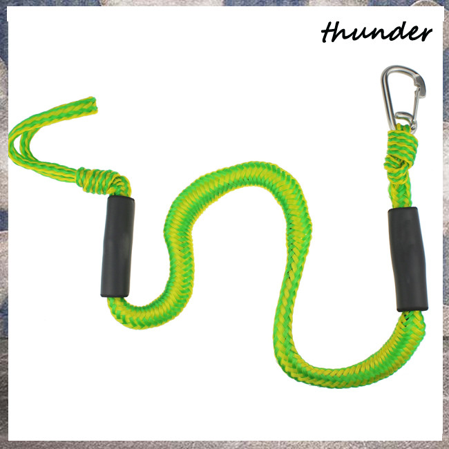 Thunder Dock Line Bungee Jet พร้อม 316 คลิปสแตนเลสเชือกสกี Kayak เรือ Shock Absorbore สายรัดที่ปลอดภ