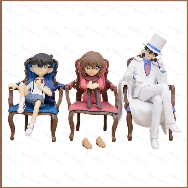 Detective Conan Action Figure Conan Haibara Ai Kaitou Kiddo ตุ๊กตาของเล่นสําหรับของขวัญเด็กคอลเลกชัน