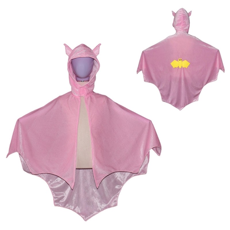 Kiss Funny Kids Bat Costume Cloak พร้อมผ้ากํามะหยี่นุ่มสําหรับสวมหน้ากากฮาโลวีนและเล่นบทบาท Hooded C