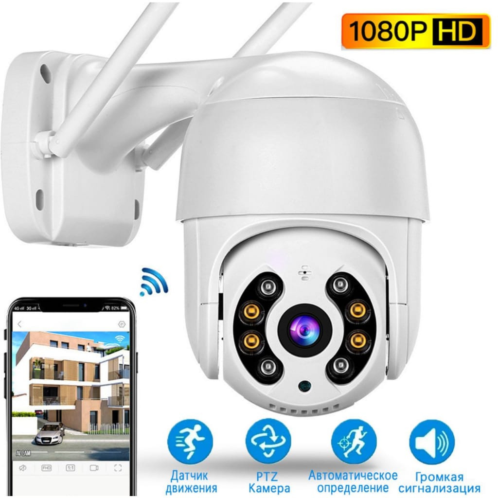 กล้อง Ip A8 ICSEE Wifi กลางแจ้ง Hd Motion Sensor Ptz ความเร็วโดมซูมกันน้ํา 2 เสาอากาศ