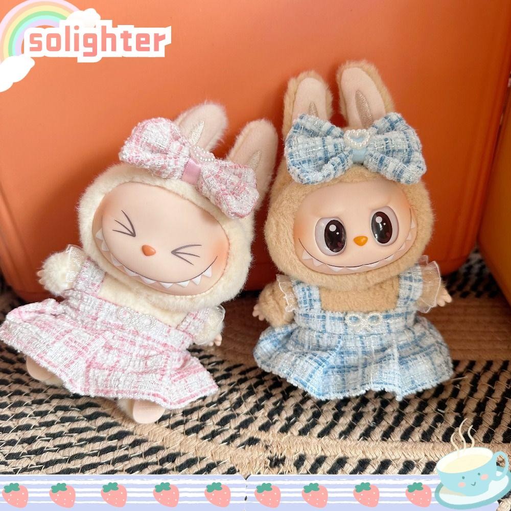 เสื้อผ้าตุ๊กตา SOLIGHTER Labubu, ตุ๊กตาผ้าฝ้าย Labubu Time To Chill Filled Doll Accessories, ของขวัญ Cos ทนทาน|เสื้อผ้าตุ๊กตาทํามือแฮนด์เมดสําหรับตุ๊กตาลาบู 17 ซม