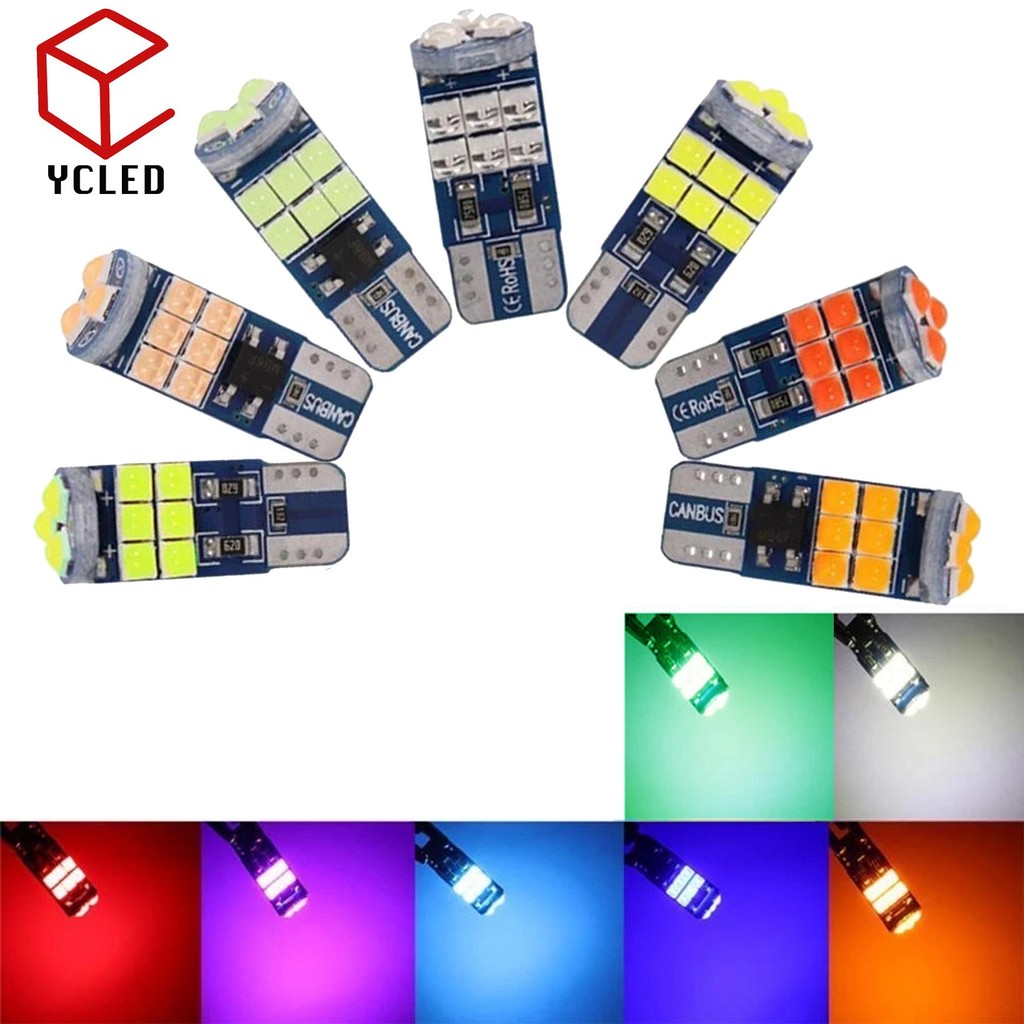 1คู่！ขั้ว T10 ไฟหรี่ 15 ชิป canbus ซิปนูน ใส่แก้ม ข้าง และ ส่องกรอบป้าย สว่าง หลอดไม่ร้อน ถนอมการ ใช้งาน