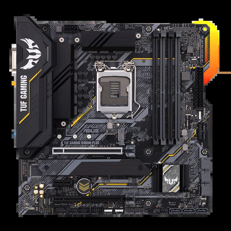 ใช้ ASUS TUF GAMING B460M-PLUS mATX Intel B460 DDR4 SATA 6 Gbps, USB 3.2 Gen 1 128G LGA 1200 เมนบอร์