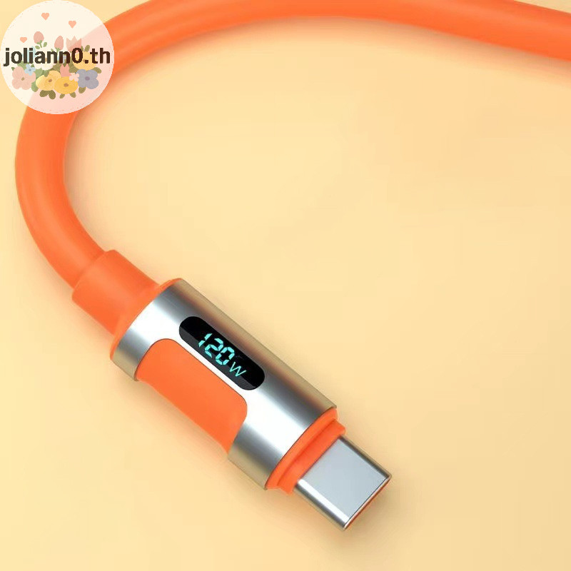 Joliann0 2M 120WจอแสดงผลดิจิตอลUSB-Cสายเคเบิลข้อมูลSuper Fastชาร์จType-Cอะแดปเตอร์สําหรับIphone 15 Pro Max Xiaomi Samsung th