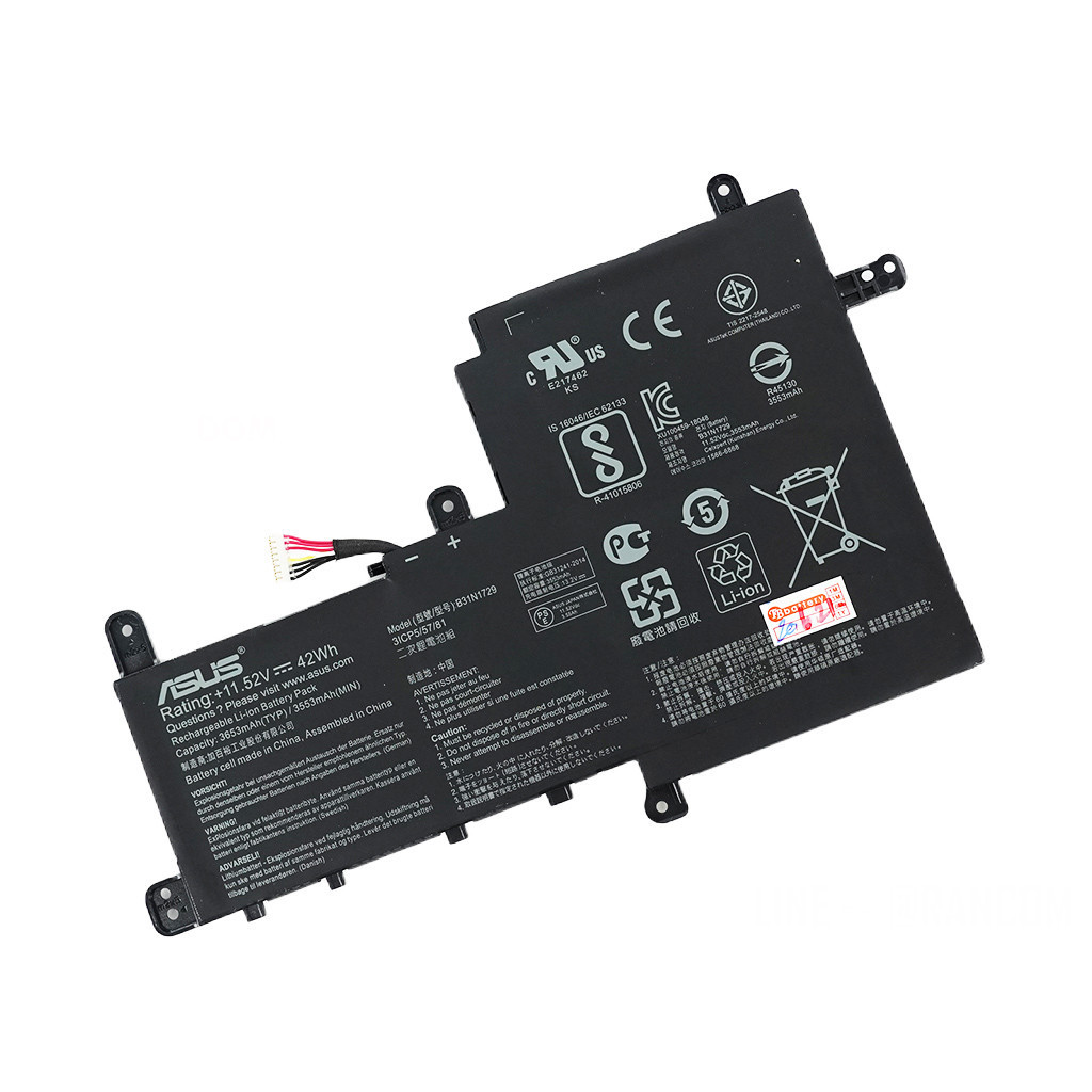 แบตเตอรี่โน๊ตบุ๊ค (แท้) B31N1729 สำหรับ Asus S15 X530FN-BOOK S530UN S530UA BATTERY NOTEBOOK