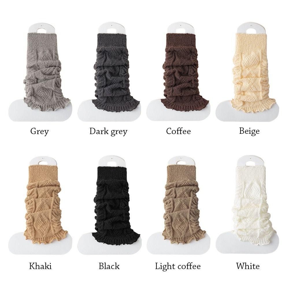 โบลูโอมิ ขาอุ่น น่ารัก หวานสไตล์lolita ถุงเท้าบูตสีทึบสำหรับฤดูหนาว - รูปที่ 2