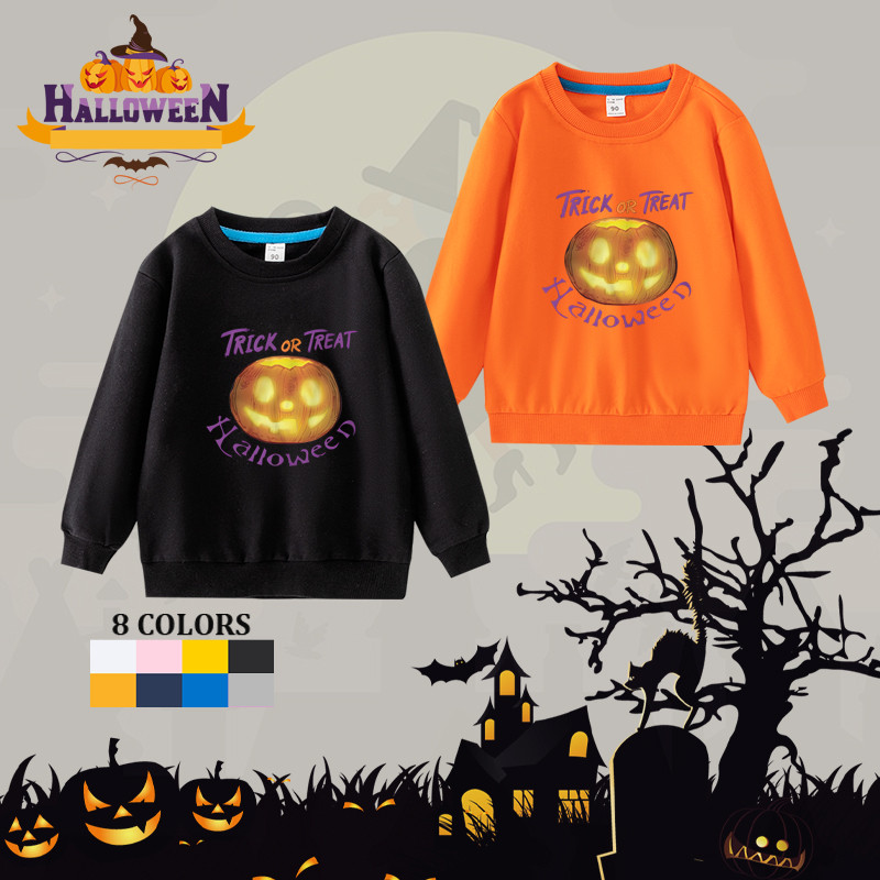 เสื้อสเวตเตอร์เด็ก Halloween ฮาโลวีน ฟักทอง ผ้าฝ้าย สำหรับเด็กชาย-หญิง TWY006