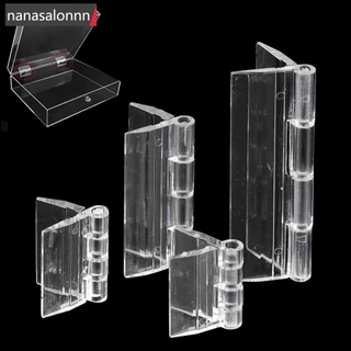 Nanasn| 10ชิ้นพลาสติกใสพับบานพับทนทานอะคริลิคใสบานพับเครื่องมือทําเองตู้ฮาร์ดแวร์เฟอร์นิเจอร์บานพับประตูตู้ ค1โวลต์5
