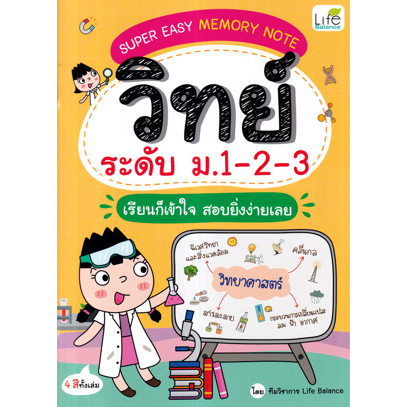 (Arnplern) : หนังสือ Super Easy Memory Note วิทย์ ระดับ ม.1-2-3 เรียนก็เข้าใจ สอบยิ่งง่ายเลย