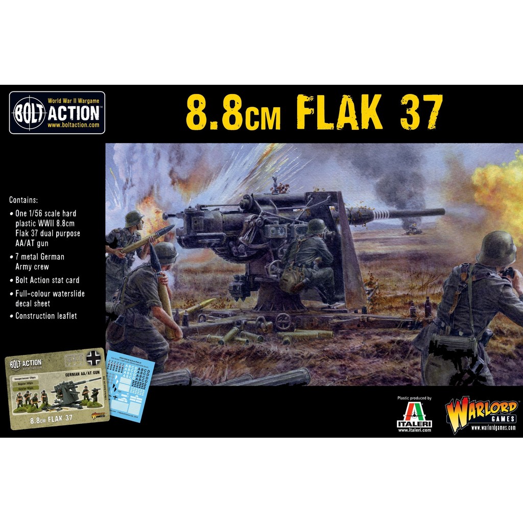 [พร้อมส่ง] WARLORD GAMES: BOLT ACTIONS: Flak 37 8.8cm โมเดลจำลอง