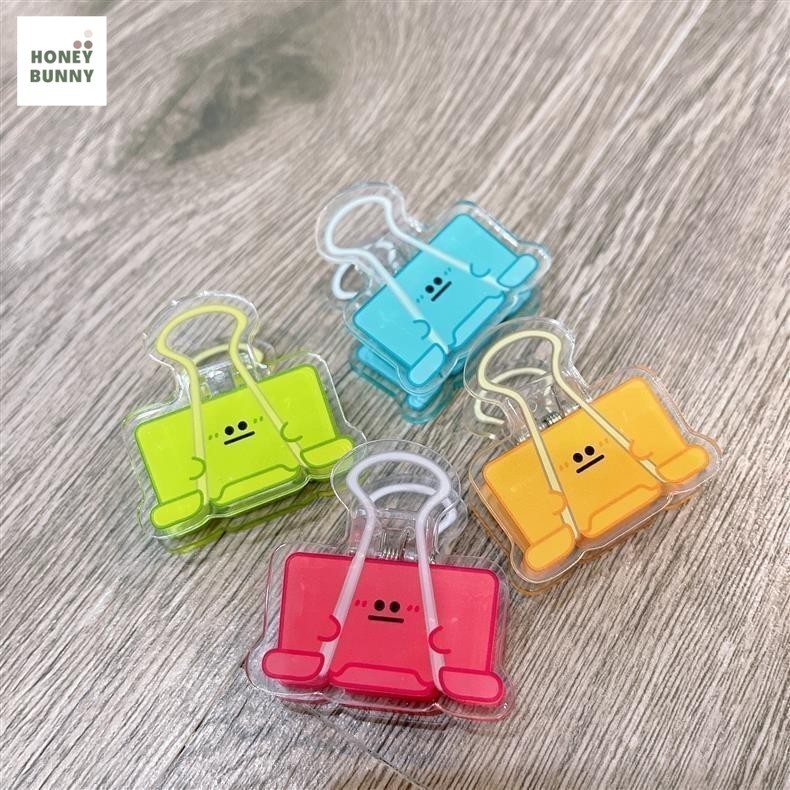 ที่หนีบกระดาษ ที่หนีบเอกสาร การ์ตูน มีสามสี ส้ม สีเขียว สีชมพู สีฟ้า ใช้งานง่าย จัดระเบียบได้ดี