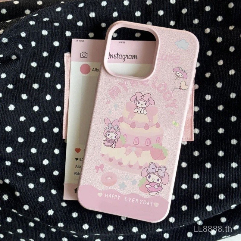 เคสโทรศัพท์มือถือสำหรับ iPhone เค้กเมโรต์15Promax/14ลายลิ้นจี่13/12/11pro สนุก xsmax/XS กันกระแทก7/8