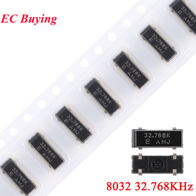 10 ชิ้น/ล็อต 8032 32.768K Hz 32.768KHz 32.768 KHz SMD Passive Crystal Oscilator ± 20ppm 12.5Pf 8.0*3