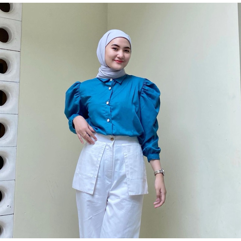 KATUN KEMEJA Bella Puffy Shirt เสื้อเชิ้ตผู้หญิง Premium Cotton Womens Top