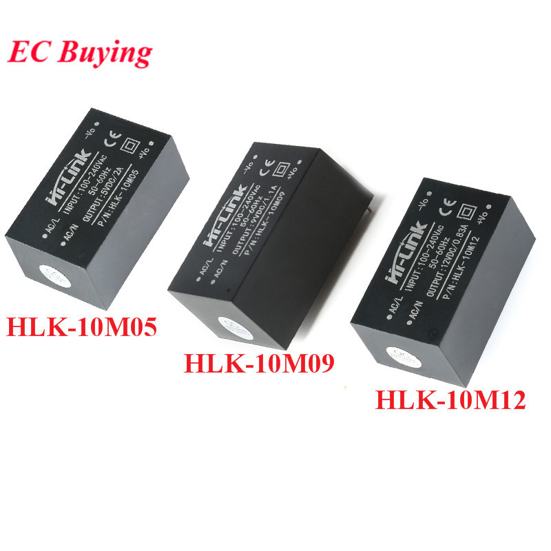 10W AC-DC Mini สวิทช์แยกโมดูลแหล่งจ่ายไฟ AC ถึง DC 220V ถึง 5 V/9 V/12 V HLK-10M05 HLK-10M09 HLK-10M