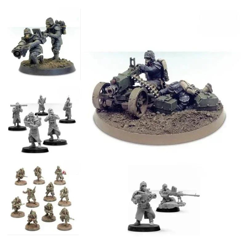 Command Squad Unpainted เรซิ่นรุ่น Death Miniatures รุ่นเรซิ่นตารางสงครามเกม Chessman อุปกรณ์เสริมเกมกระดานชิ้น
