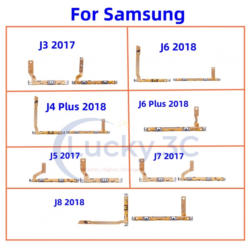 สําหรับ Samsung Galaxy J8 J6 J4 J7 J5 J3 PLUS 2018 2017 ปุ่มปรับระดับเสียงปุ่ม Flex สายเปลี่ยน
