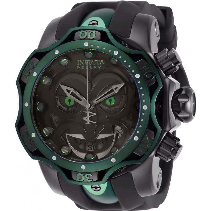 อเมริกันต้นฉบับ Invicta DC Comics JOKER โจ๊กเกอร์นาฬิกาผู้ชายควอตซ์ที่โดดเด่น