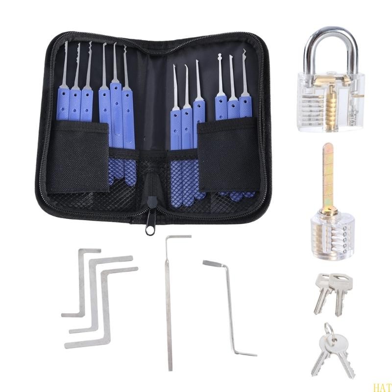 Hsv Locksmith Practice Lock Pick Set ประแจความตึงเครียด เครื่องมือมือพร้อมเครื่องมือกุญแจหัก