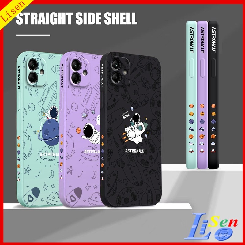 เคส Samsung A06/A05/A04/A04E/A03/A03S/A02S เคสโทรศัพท์การ์ตูนภาพประกอบนักบินคู่ TKA