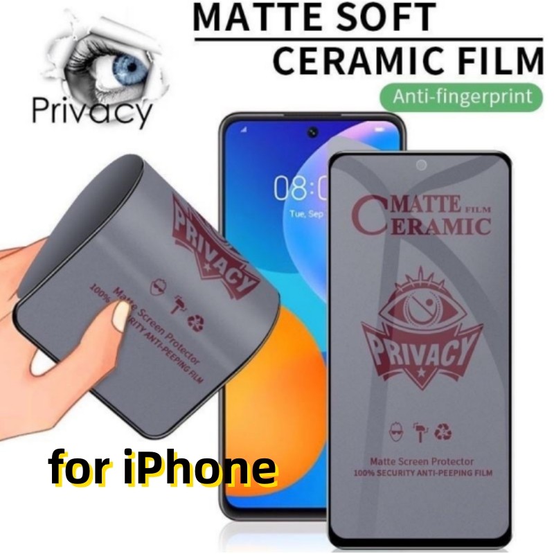 [ฟิล์มกระจก+กันเสือก] สำหรับ For iPhone 17 11 13 16 15 14 12 Pro Max X XSMax XR 8 7 6 Plus SE2022 17Air ฟิล์มกันมอง