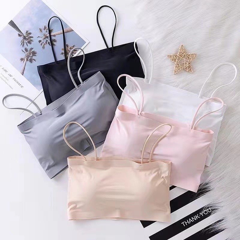 เสื้อในผู้หญิง รุ่น สปอร์ตบรา สายเดี่ยวแบบครึ่งตัว ผ้านิ่มเด้ง หลากสี สินค้าพร้อมส่ง