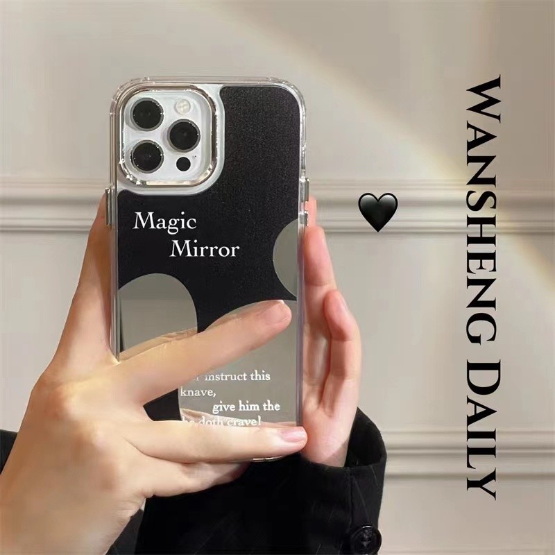 กระจกแต่งหน้านุ่มโปร่งใสกรณี Anti-Fall เคสโทรศัพท์สําหรับ iPhone 16 Promax 15 Promax 12 13 Mini 14plus 11 Pro Max X XS XR XS Max 7 8 plus Se2020