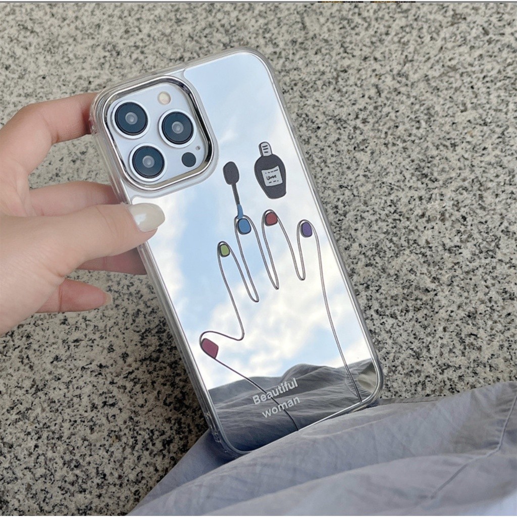 กระจกแต่งหน้านุ่มโปร่งใสกรณี Anti-Fall เคสโทรศัพท์สําหรับ iPhone 16 Promax 15 Promax 12 13 Mini 14plus 11 Pro Max X XS XR XS Max 7 8 plus Se2020